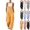 Combinaison Cargo pour Femme à Bretelles Réglables Coupe Ample Jambe Large avec Poches pour un Usage Quotidien Décontracté