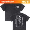 Customization 60 Washed Vintage Forward Observations Group Tshirt Skeleton Graphic Tshirts Men Women Rock Oversized Streetwear