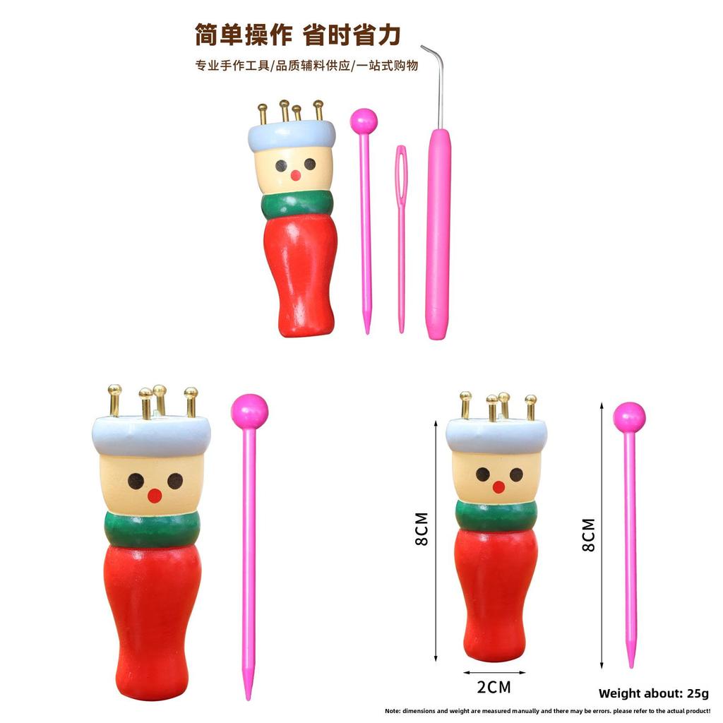 Diy Crochet Rope Maker With Wooden Handle For Handmade Cord Crafting