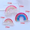 10Pcs New Mixed Cartoon Mini Shining Rainbow Flat Back Resin Cabochons Scrapbooking DIY Jewelry Craft Decoration Accessorie