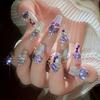 Handmade Nail Art Wearing Nail Fake Nail Patch Nail Art Patch Finished Ins Jewel Full Diamond Glitter Nail Art Tablet U78
