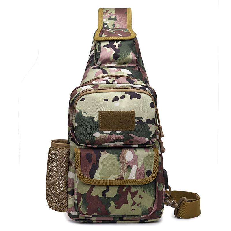 Sac de Poitrine Tactique d'Extérieur avec Porte-Bouteille d'Eau et Port de Chargement