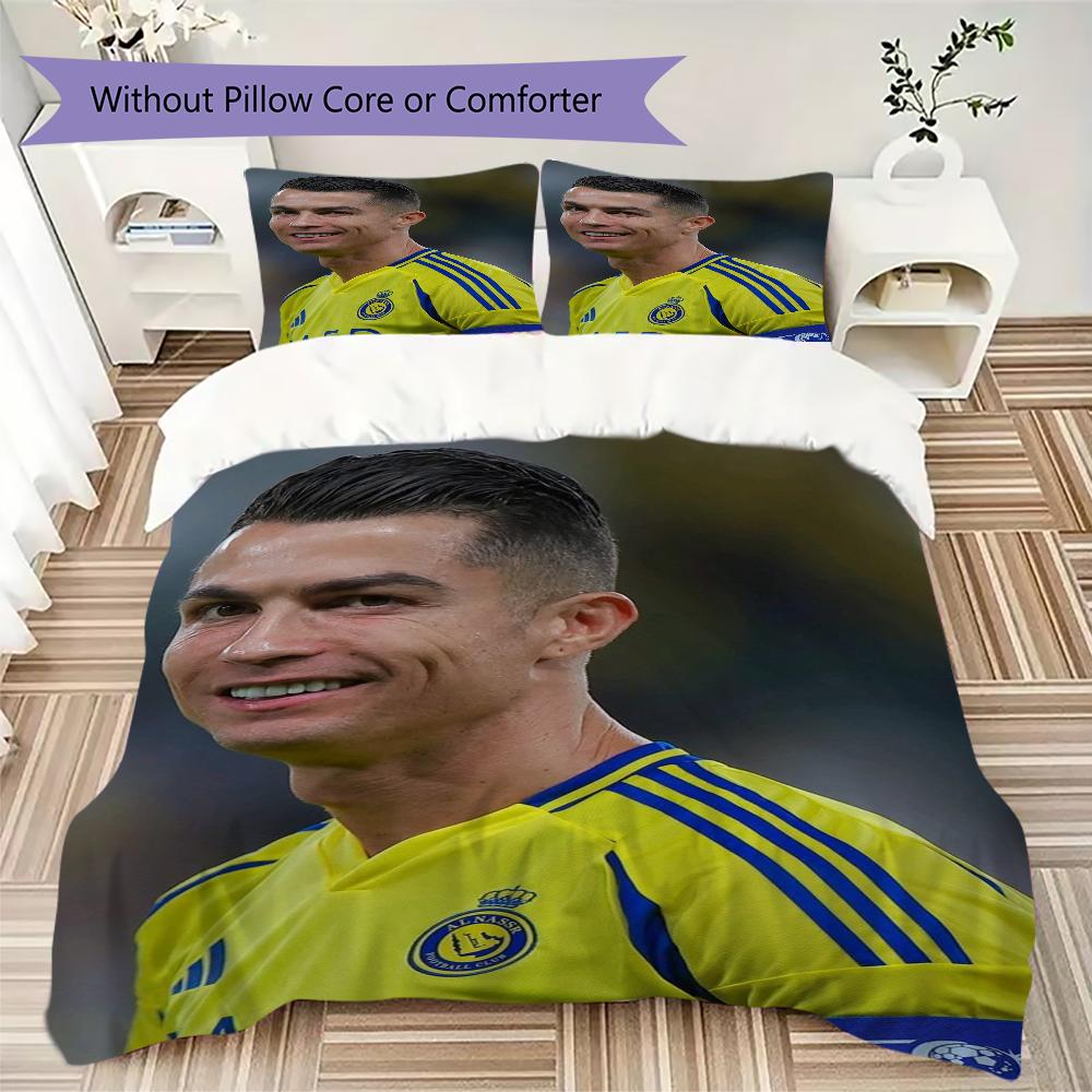 Krystiano Ronaldo Vzor Povlečení Přikrývka Povlak na přikrývku Povlak na polštář Domácí dekorace Dárek k narozeninám (1 * povlak na přikrývku + 2 * povlak na polštář bez výplně)