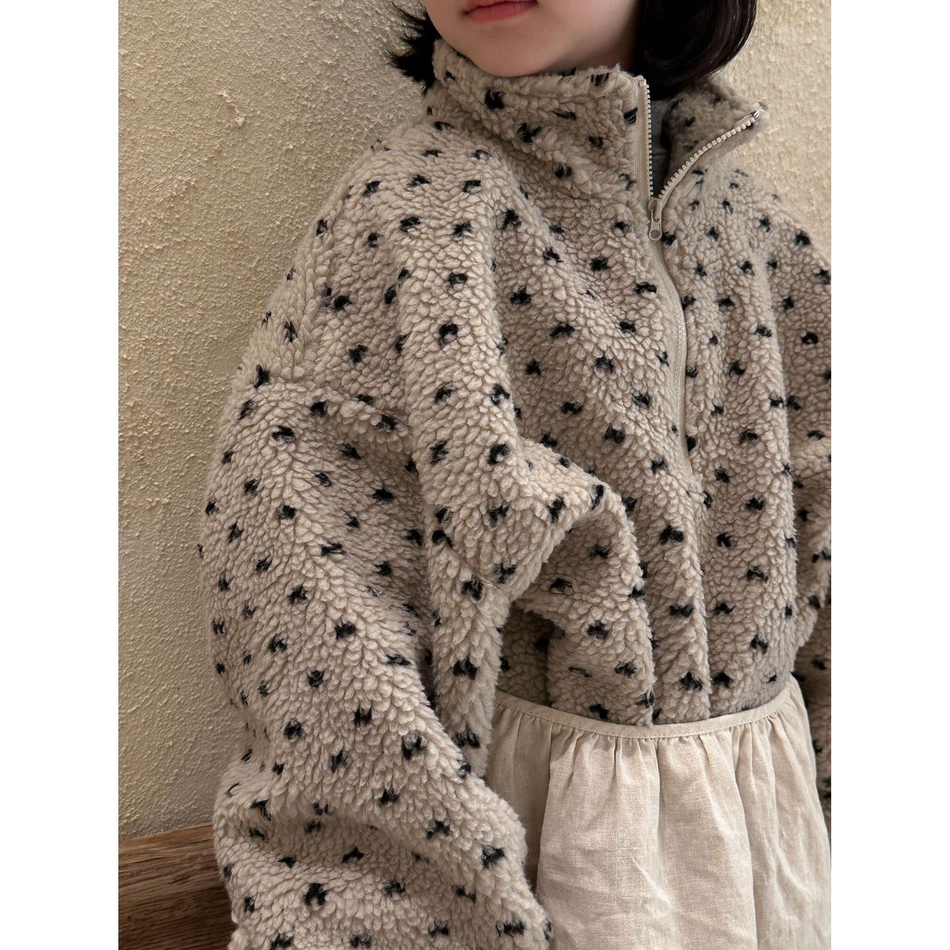 

Зимний детский комплект одежды из 2 предметов для мальчиков, пальто на молнии, брюки, полярный костюм из двух частей для девочек 90 бежевый