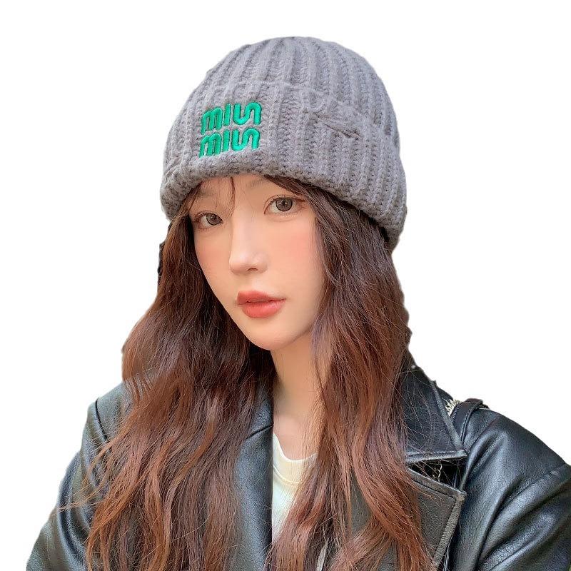 Gestrickte Warme Mütze Damen Pullover Ohrenschützer Konfinement Winddichte Mütze Outdoor Radfahren Sport Wollmütze Tide