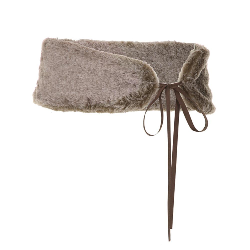 Retro Waistband Faux Fur Plush Belt Sexy Bandage Belt  for Women Trendy Accessories