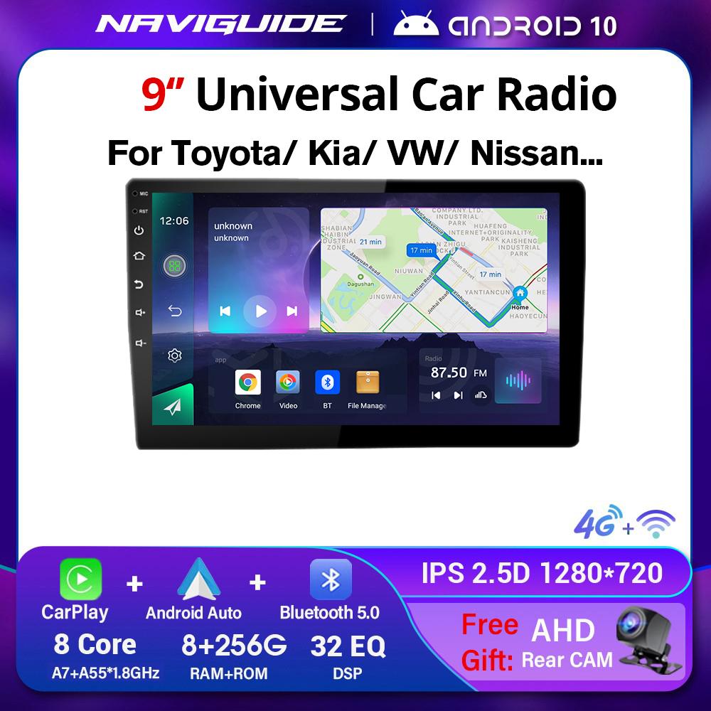 2Din 9/10 Inch Android System Universal Car Radio For Toyota Honda VW Nissan Kia Hyundai Carplay GPS BT Multimedia Player NO DVD