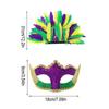 Feather Masquerade Masque Colorful Feather Mardi Gras Masque Venetian Carnival Masquerade Mask for Women Prom Ball Halloween