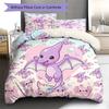 Pink Gradient Cartoon Pattern Bedding,Quilt Set Quilt Cover Pillowcase Home Birthday Gift (1 * Duvet Cover + 2 * Pillowcase, Without Core)