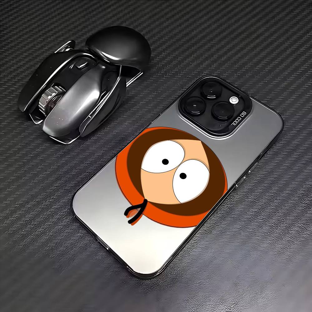 

C-Cute Cartoon S-South P-Park Phone Case For iPhone17,16,15,14,13,12,11 Plus,Pro Max Colored Silver Plated Inside Cover iPhone13