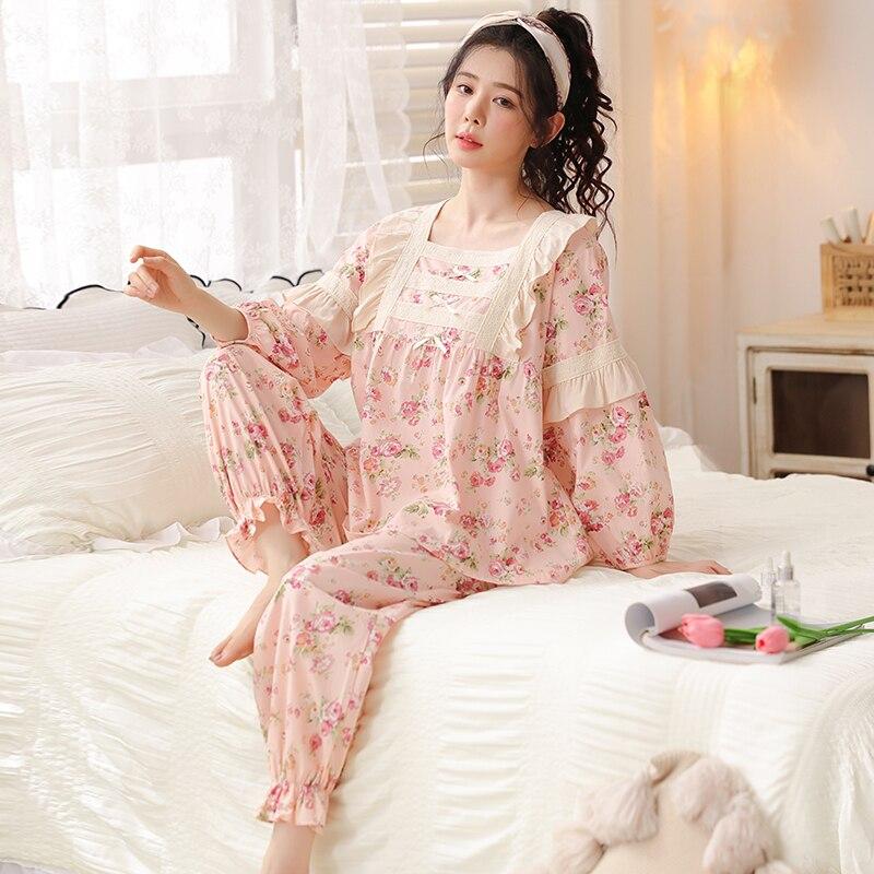 Koupit Plus Size Cute Sweet Women‘s Princess Lace Pajama Sets Vintage