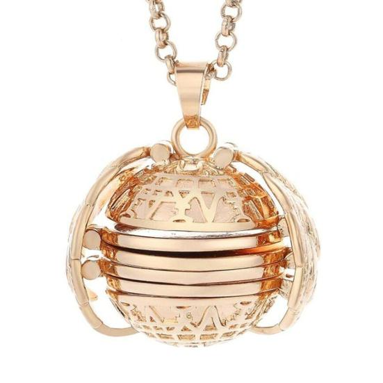 

Ретро 4-слойный открывающийся женский медальон ароматерапия фото ожерелье AVE розовый