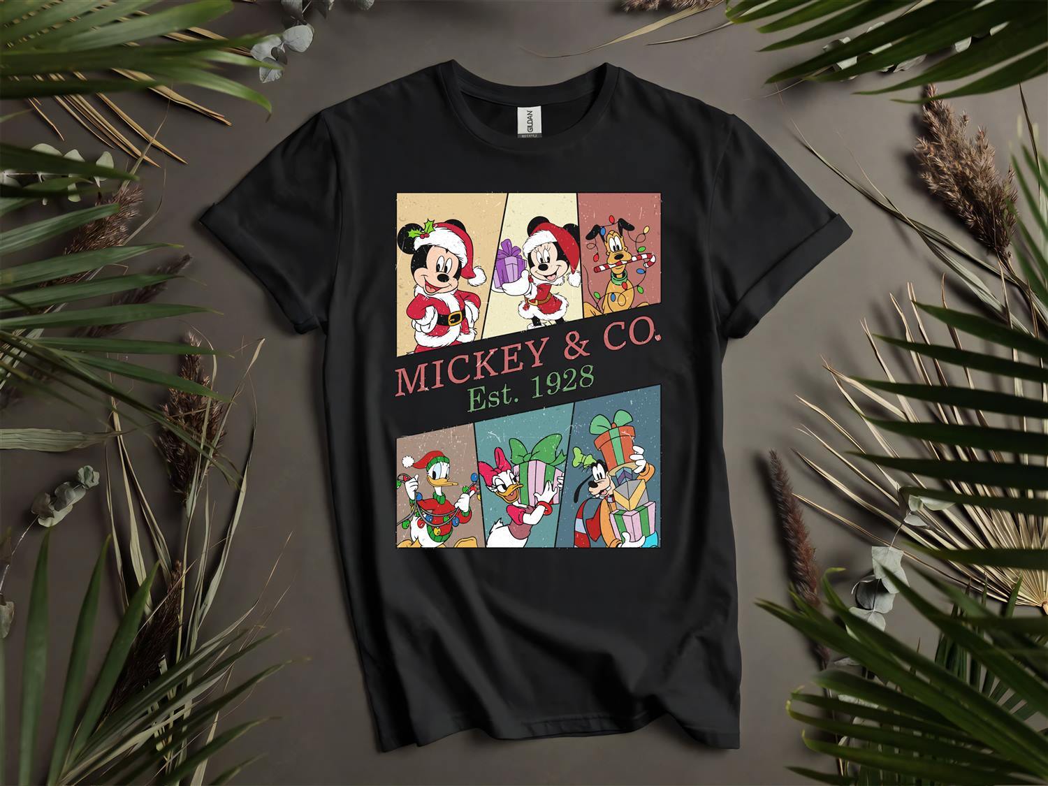 Mickey Co Основано в 1928 году Футболка с друзьями Микки Футболка Мужская Женская Унисекс Футболка L12 S