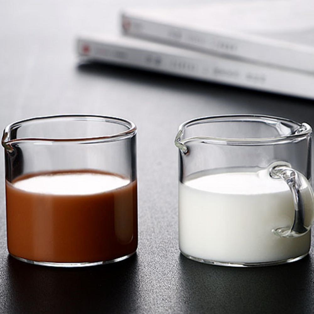 80ml High Borosilicate Glass Cup with Spout Glass Cup Mugs Milk Coffee Utensils Insulated Clear Cup Suitable For Espresso