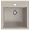 Évier de cuisine - VIDAXL - Beige - Granit - Rectangulaire - 1 bac profond