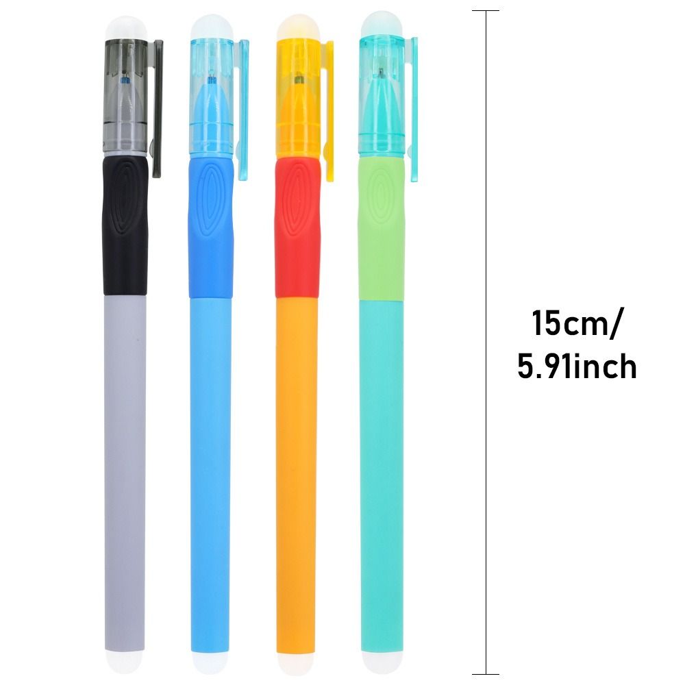 Simple Colored Gel Pen Correct Holding Pen Posture Blue/Black Ink Erasable Pen Smooth Writing Needle Pen Students