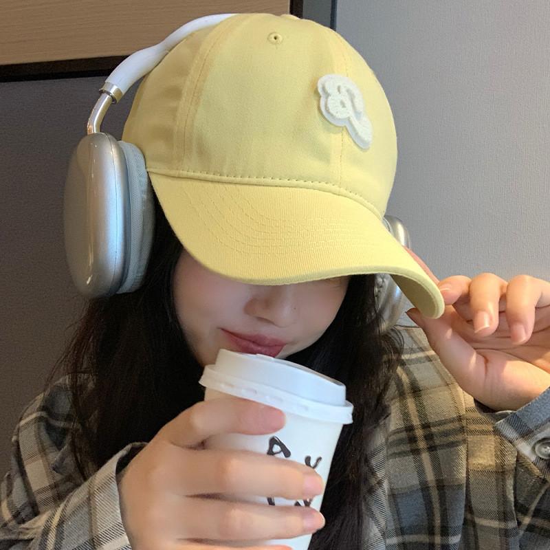 Trendy Unisex Soft Yellow Letter Embroidered Baseball Hat For Casual Spring Looks