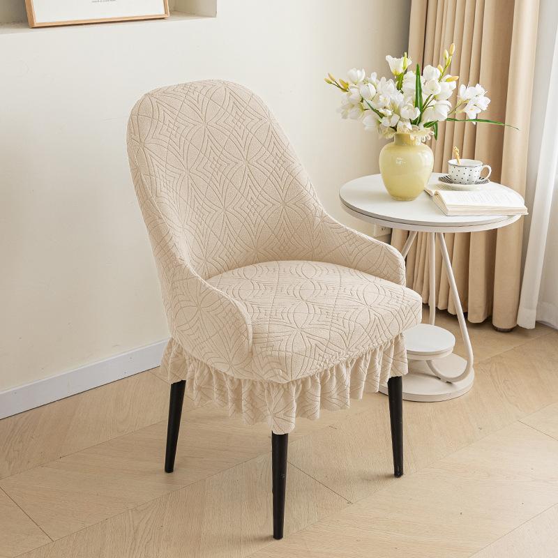 

Чехол на стул из простого жаккарда с изогнутым чехлом на кресло, эластичный чехол на стул для дома, универсальный чехол на стул Four Seasons, пылезащитный 36cm