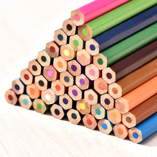 12/24/36/48-Color Cartoon Barrel Colored Pencils Set Lead-free Drawing Pencils for Kids Students Smooth Coloring Portable Art Supplies for School
