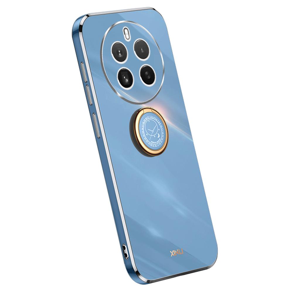 XINLI For Realme 12 4G/12+ 5G/Narzo 70 Pro 5G Kickstand Case Electroplating Soft TPU Phone Cover