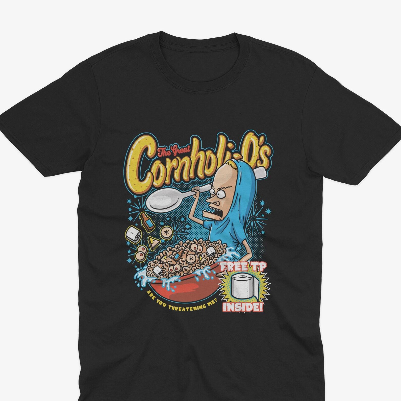 Beavis and Butt-Head Inspired T-Shirt, The Great Cornholio Cereal Parody Tee, Retro Cartoon Humor, Beavis and Butt-Head Fan, 90s Cartoon S