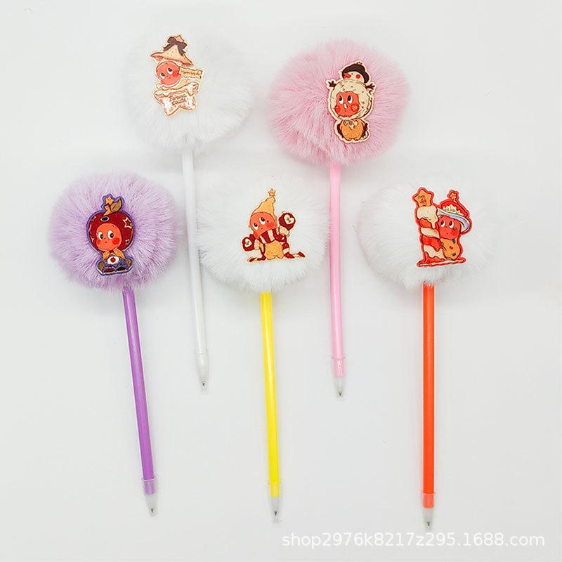 Acrylic Star Person Plush Cartoon Character Pen Orange Pen Star Person