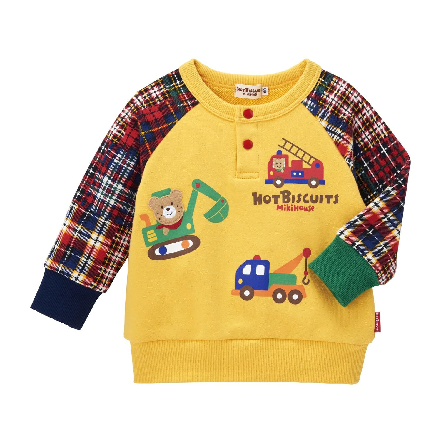 

MIKIHOUSE HOT BISCUITS Sweatshirt, Boys and Girls, Yellow, Size 80cm, 73-5602-498
