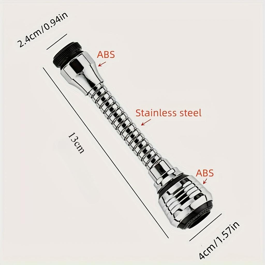 Obrotowa o 360° końcówka kranu kuchennego, przedłużacz do zlewu domowego RV, końcówka odporna na rozpryskiwanie, oszczędzające wodę akcesoria wewnętrzne do kranu, krany kuchenne