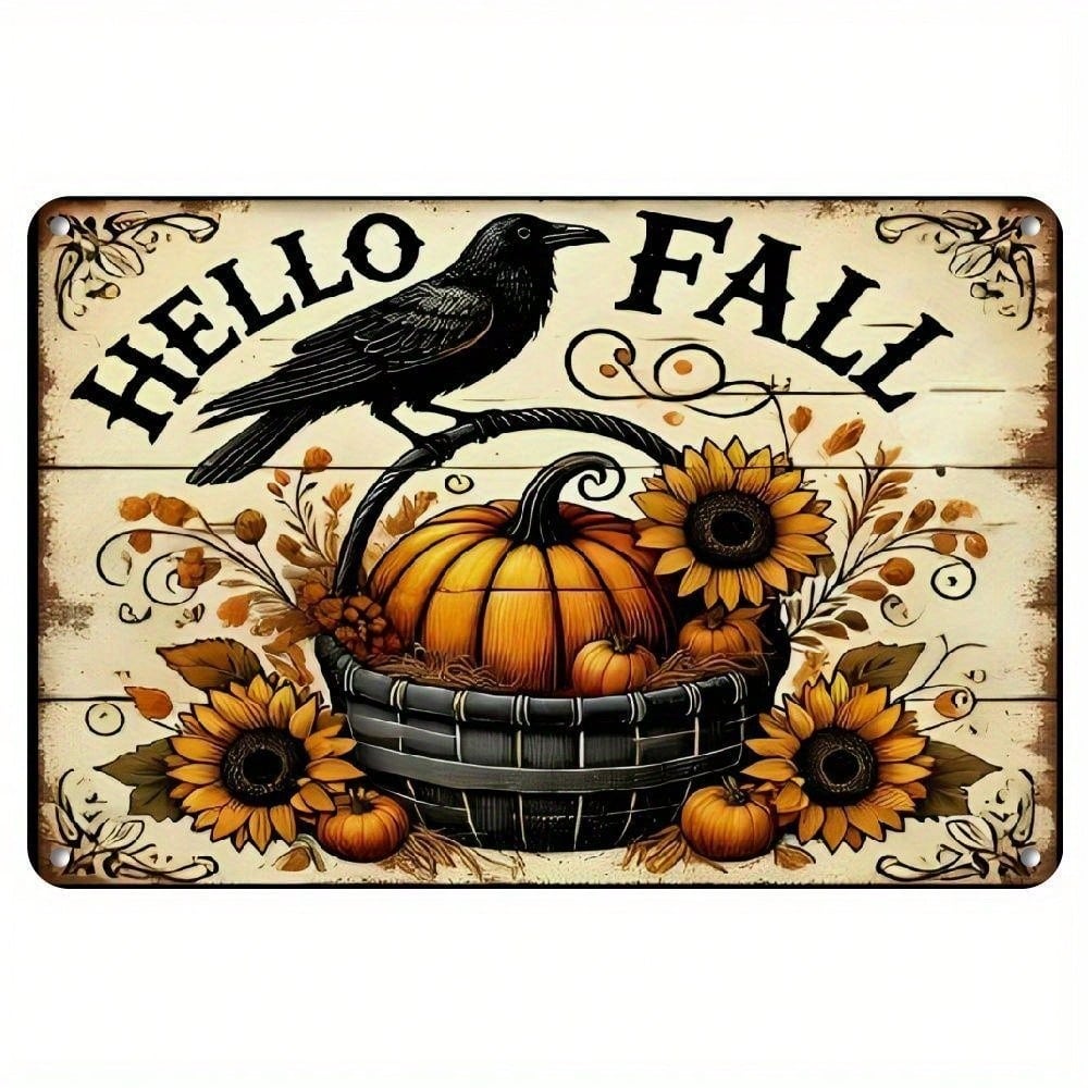 Farmhouse Rustic Apple Basket Wall Decor Table Centerpiece Kitchen Cafe Halloween Fall Autumn Decor