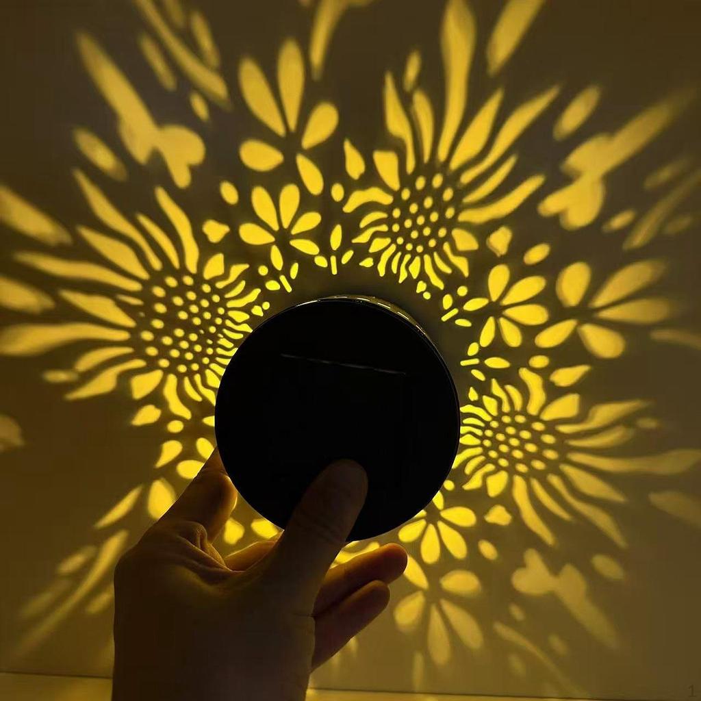 Decorative Solar Lights Outdoor Garden Fence Projector Lamp Powered Light for Post
