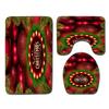 Christmas Printed Shower Curtain Floor Mat Four-Piece Bathroom Toilet Non-Slip Absorbent Carpet Toilet Non-Slip Door Mat