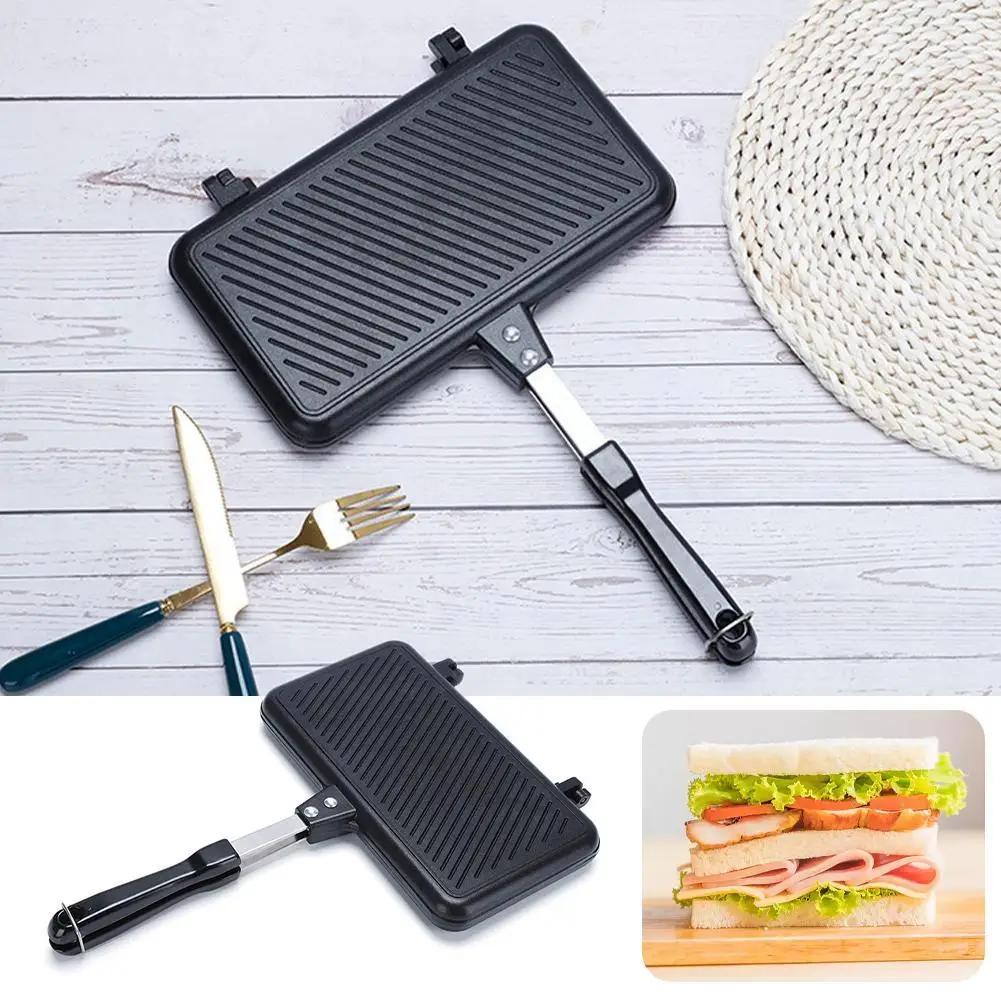 Double-Sided Frying Pan Non-Stick Sandwich Maker Waffle Pancake Snack Griddle Pan Bread Barbecue Plate Kitchen Cooking Tools