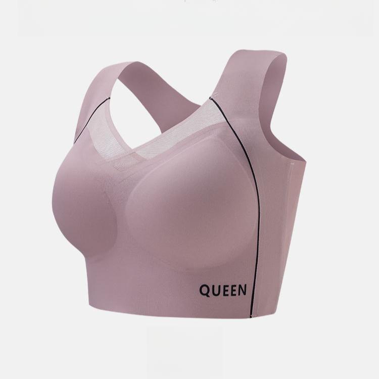 Women's Seamless Bra Beautiful Back Plus Size Bra Women's Gathering Bra No Steel Ring Sports Bra