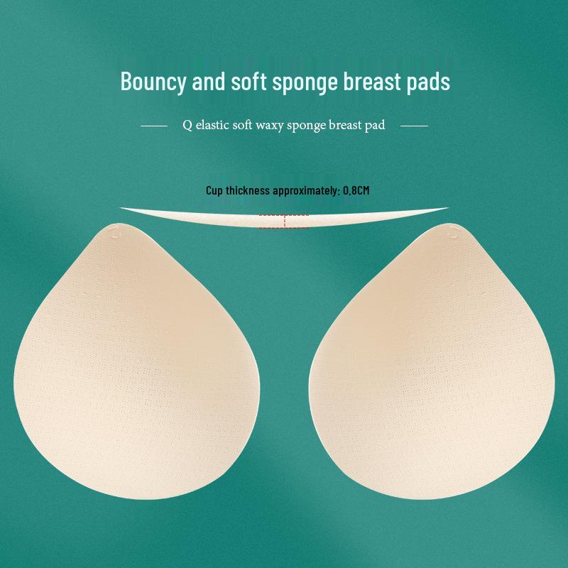 Beautiful Back Bra Inserts: Thin & Thick Latex Breast Pads, Women's Replacement Sponge for Separate Support, One-Piece Design
