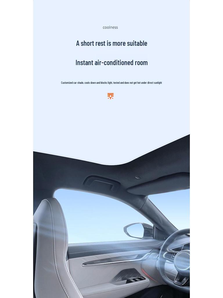 Zeekr 001 Sunroof Sunshade: Ice Crystal Heat Insulation & Privacy Board for 2024-2025 Models