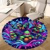 Teenage Mutant Ninja Turtles,TMNT Chair Mat Round Rug Office Carpet, Machine Washable, Non Slip, Suitable for Living Rooms, Bedrooms