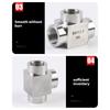 Industrial T Type Stainless Steel Tees Fitting High Pressures Corrosion Resistant for Plumbing Irrigation Daily Use
