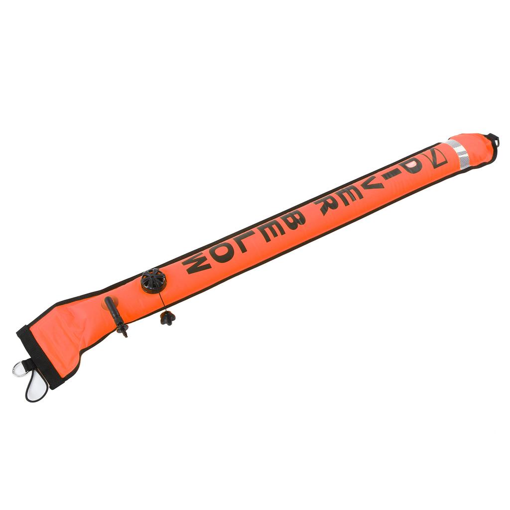 120x15cm Scuba Diving Surface Marker Buoy High Visibility Inflatable Surface Marker Signal Tube