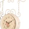 Antique Design Round Double-sided Wall Clock, Station Clock for Kitchen, Garden And Patio.