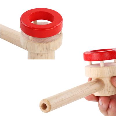 Souffleur à billes en suspension en bois Puzzle pour enfants Jeux parent-enfant Entraînement Capacité pulmonaire Jouets Jeu de billes à souffler flottantes