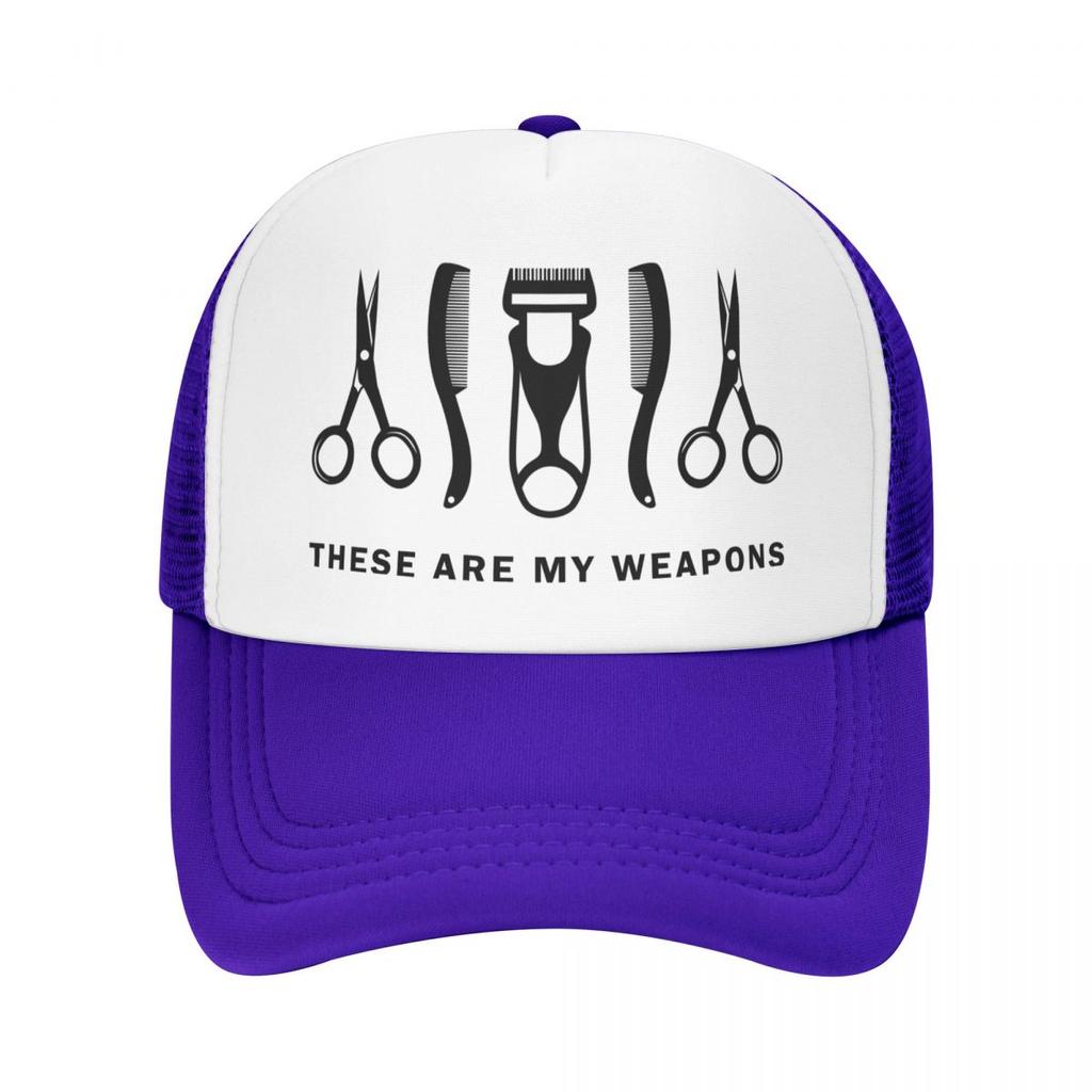 Cool Barbershop Weapon Trucker Hat Women Unisex Custom Adjustable Adult Hairdresser Barber Baseball Cap Spring Snapback Caps