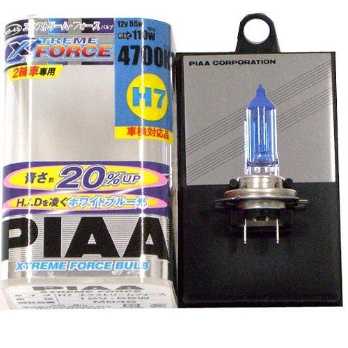 

PIAA Extreme Force (Pale White) Headlight Bulbs, H7, 12V 55W, 4700K, MB45