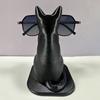 Cat Glasses Holder 3D Printed Black Cat Eyeglass Stand Decorative Eyeglass Organizer for Home Bedside Table Office Desk Accessory
