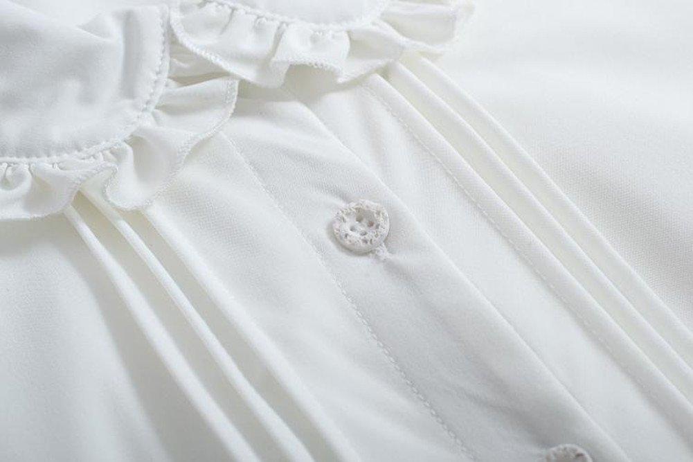 Blouse Lolita Shirt Short Sleeve Top Summer Cute White Women's (S White)