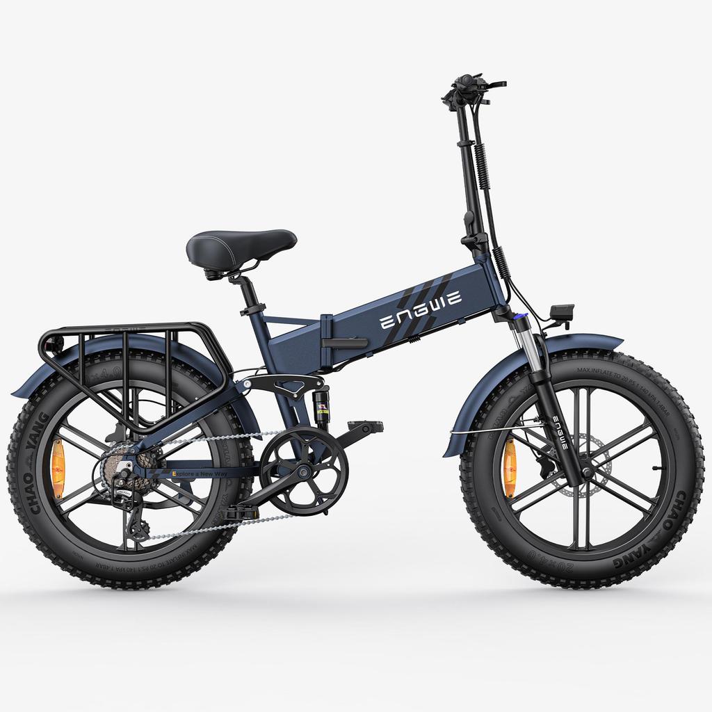 ENGWE ENGINE PRO 2.0 Folding Adult Aluminum Alloy Electric Bike 750W Motor 52V16Ah Battery 20 Inch All-Terrain Snow Tires E-Mountain Bike With TowSeat