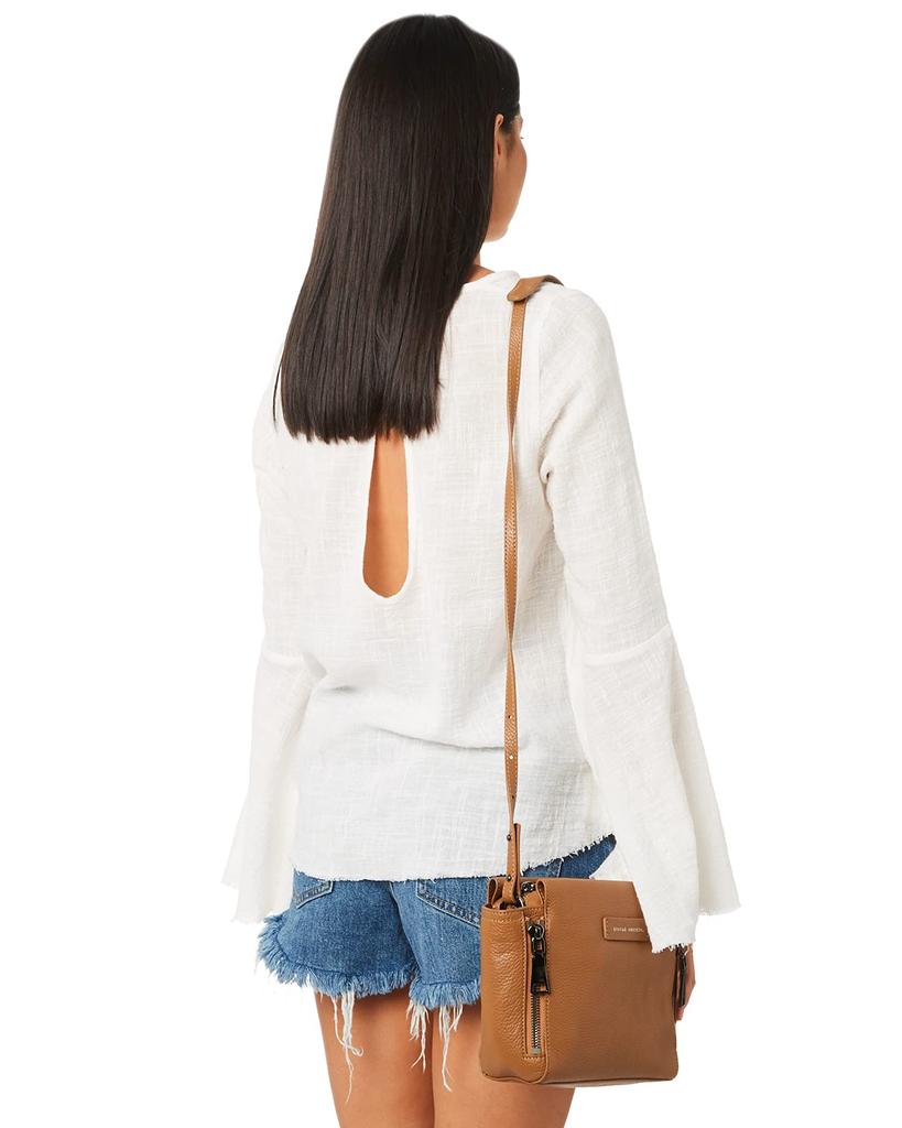 THE ASCENDANTS Shoulder Bag for Crossbody Adult Leather Korean Leather Tan Pebble [STATUS ANGELY] Women, Bag, Bag, Strap, Cowhide, Bag,