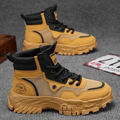 Botas Martin zapatos de hombre otoño e invierno nuevo zapatos de trabajo de caña alta tendencia de hombre plataforma versátil deportivas casual botas cortas