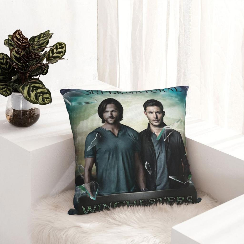 Dean Winchester Supernatural Television Pillow Cover Pillow Case Cushion Cover Retro Pillowcases For Sofa Bedroom Home Decor