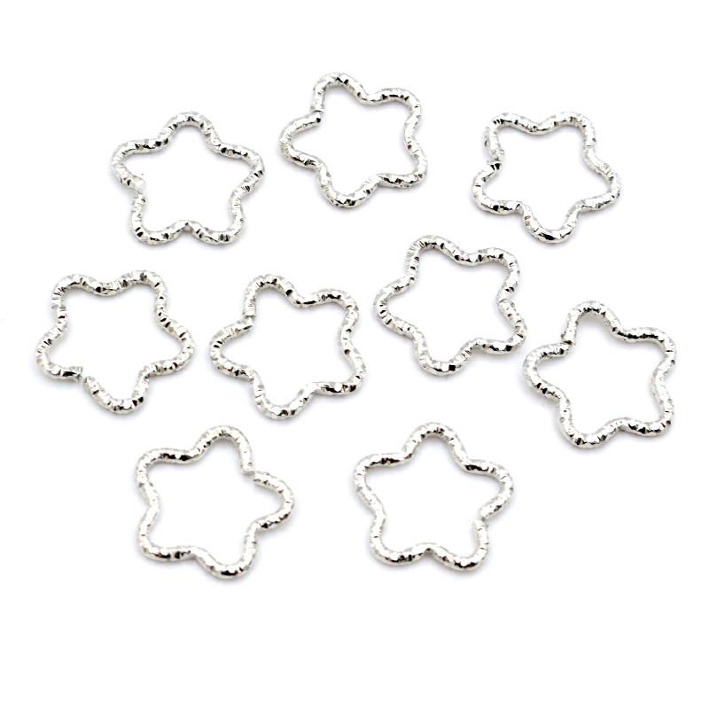 50pcs/lot Gold Silver Plated Heart Star Jump Rings Twisted Split Rings Spacer Connectors For Jewelry Making Making Supplies