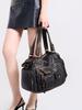 Women's Y2K Washed Distressed Large Motorcycle Shoulder/Crossbody Handbag